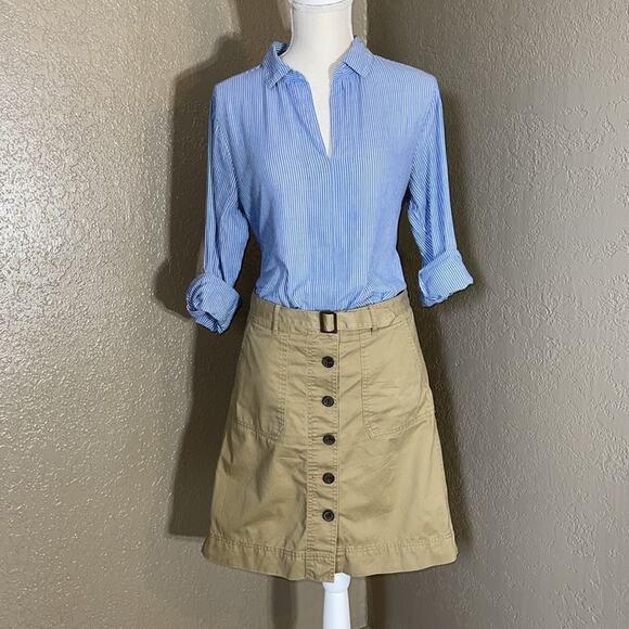 Tommy Hilfiger Button Down Skirt preppy Y2K with belt khaki - Picture 3 of 13